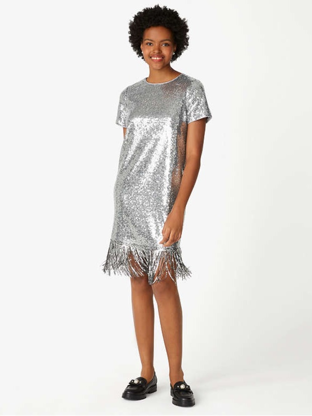 NWT Kate Spade New York Sequin Fringe Shift Dress